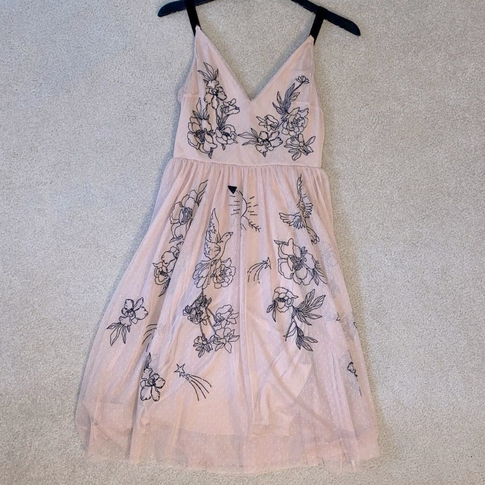 EXPRESS Tull overlay midi dress